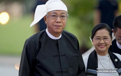 <p>Myanmar's resigned president U Htin Kyaw</p>